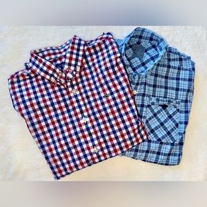 2 Vinyard Vines Long Sleeve button down shirts. NWOT. Boys Med (12-14).